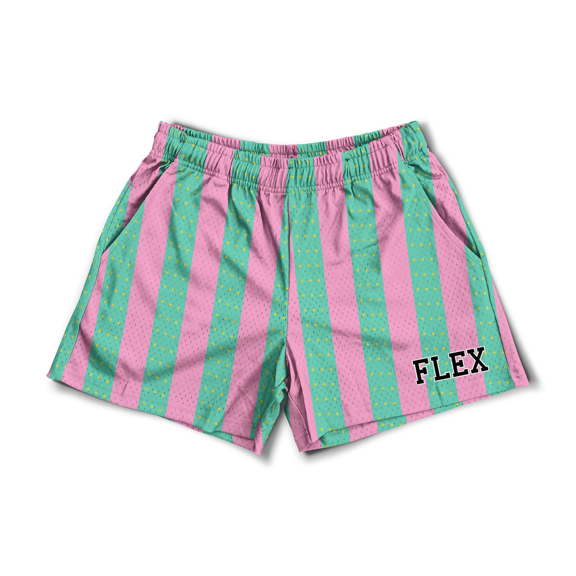 Mesh Flex Shorts 5 - Pastel Striped – Flexliving
