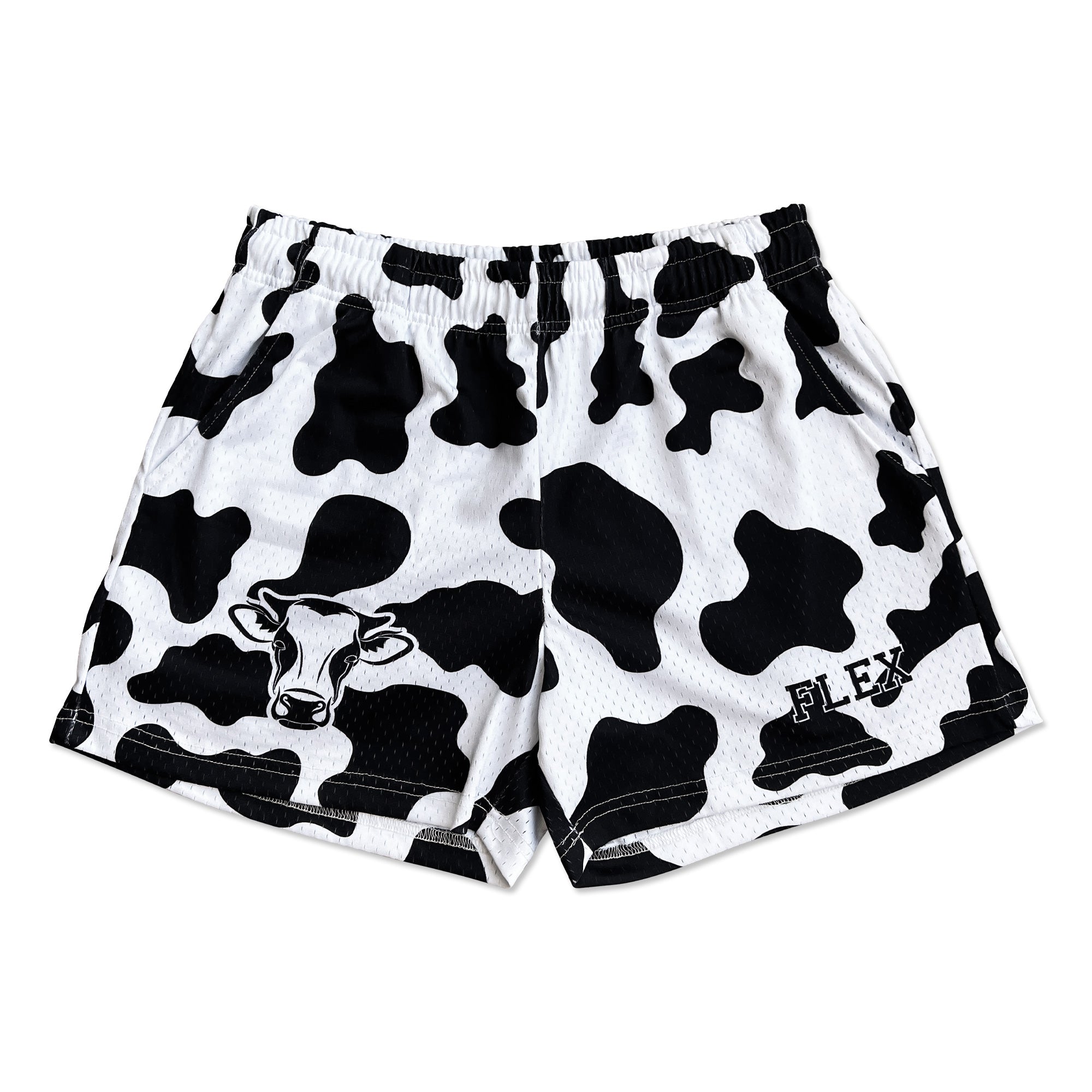 Mesh Flex Shorts 5 - Cow Print – Flexliving