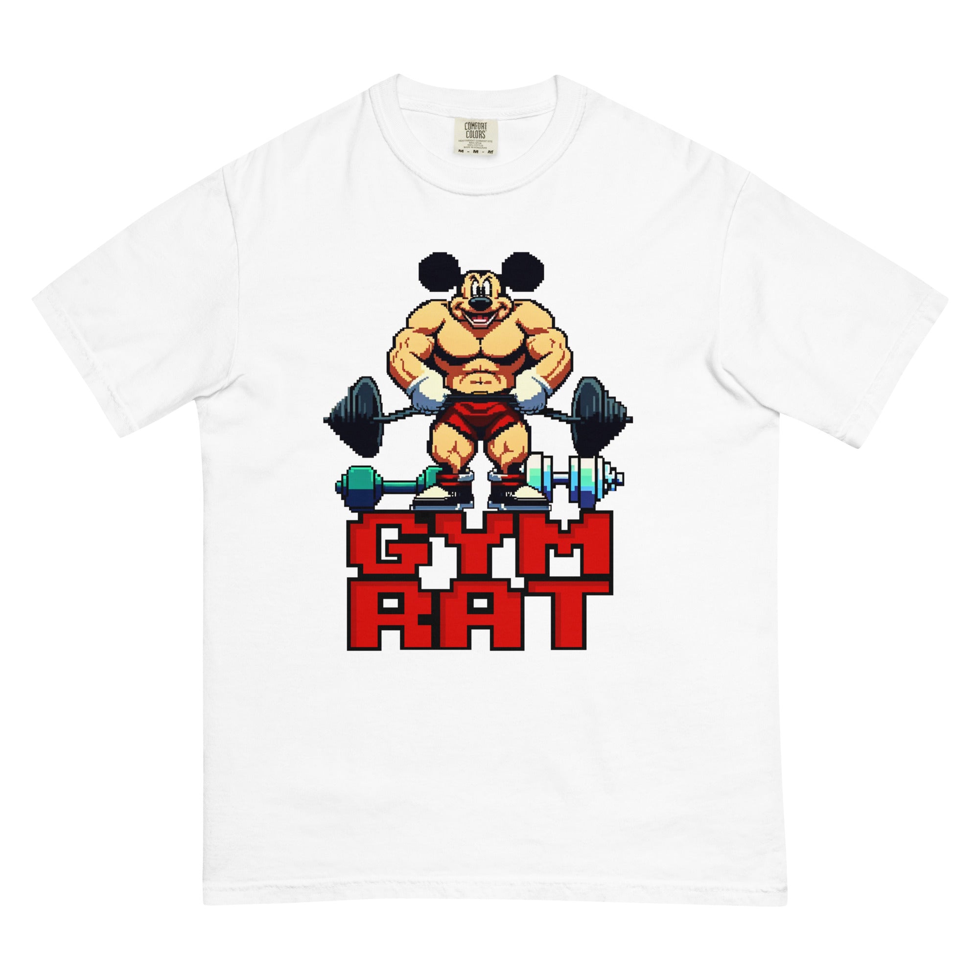 LookHUMAN I'm Not A Gym Rat, I'm A Gym Raptor White Mens/Unisex Cotton T-Shirt - Size Medium