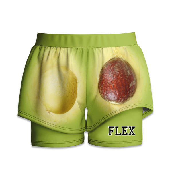 Printed Liner Shorts - Avocado