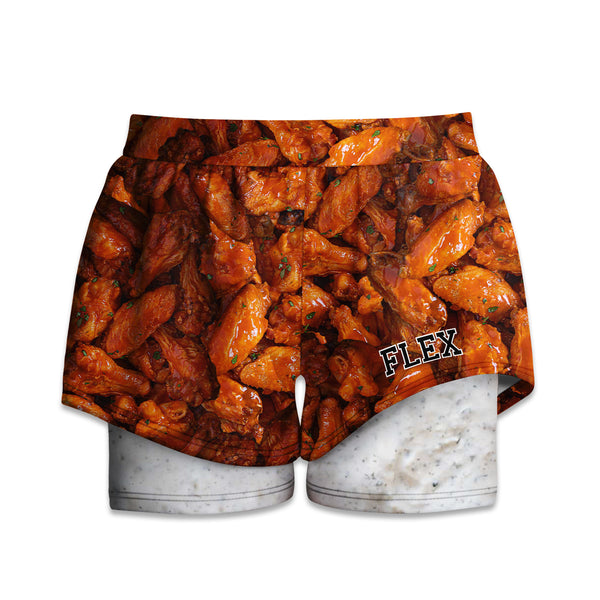Printed Liner Shorts - Chicken Wings