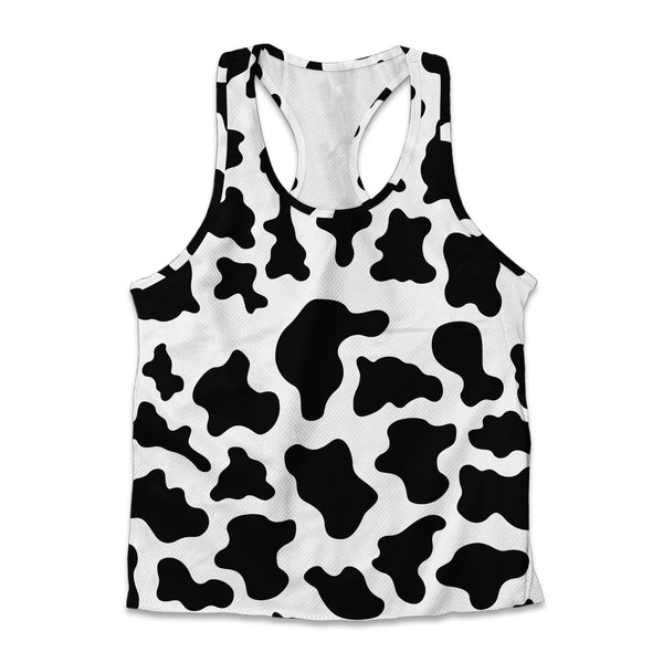 Printed Jersey Tank - Cow Print