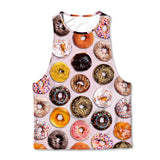 Printed Muscle Tank - Donuts