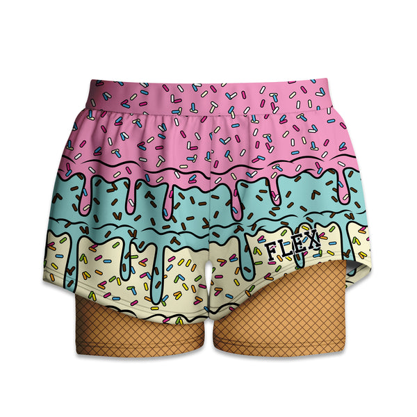 Printed Liner Shorts - Ice Cream Drip
