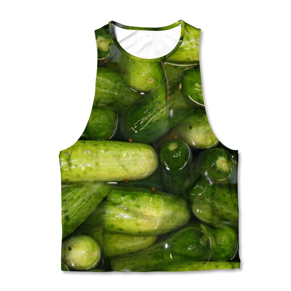 Printed Muscle Tank - Pickles