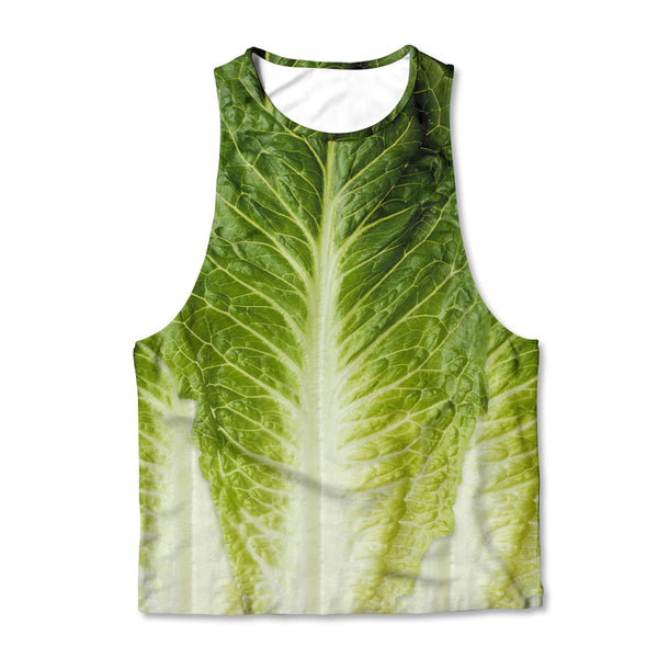 Printed Muscle Tank - Lettuce