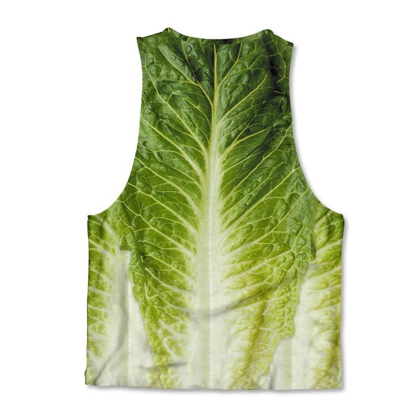 Printed Muscle Tank - Lettuce