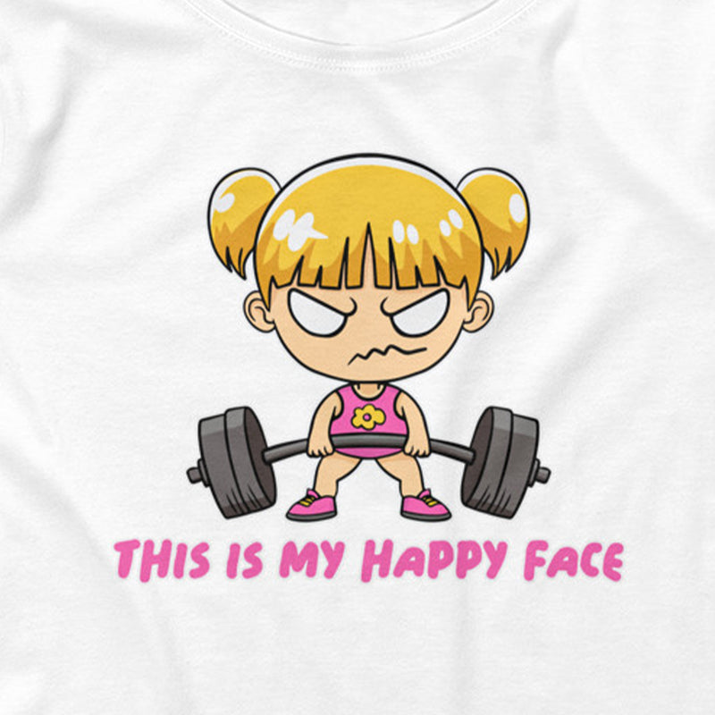 This Is My Happy Face Crop Tee