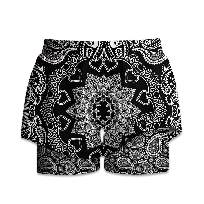 Printed Liner Shorts - Paisley Pattern