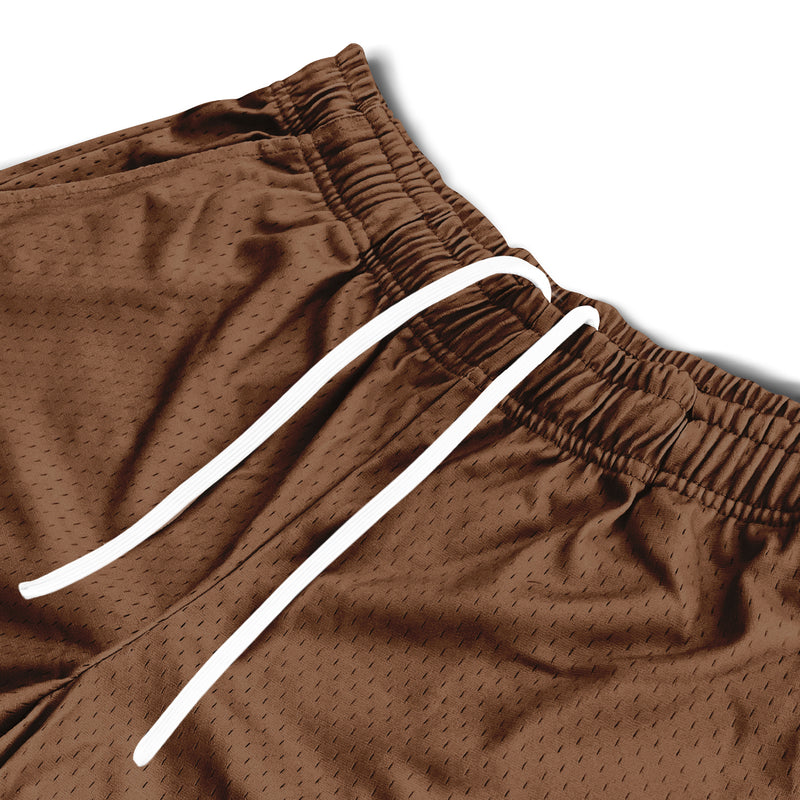 Mesh Flex Shorts 5" - Brown (50% OFF!)