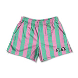 Mesh Flex Shorts 5" - Pastel Striped