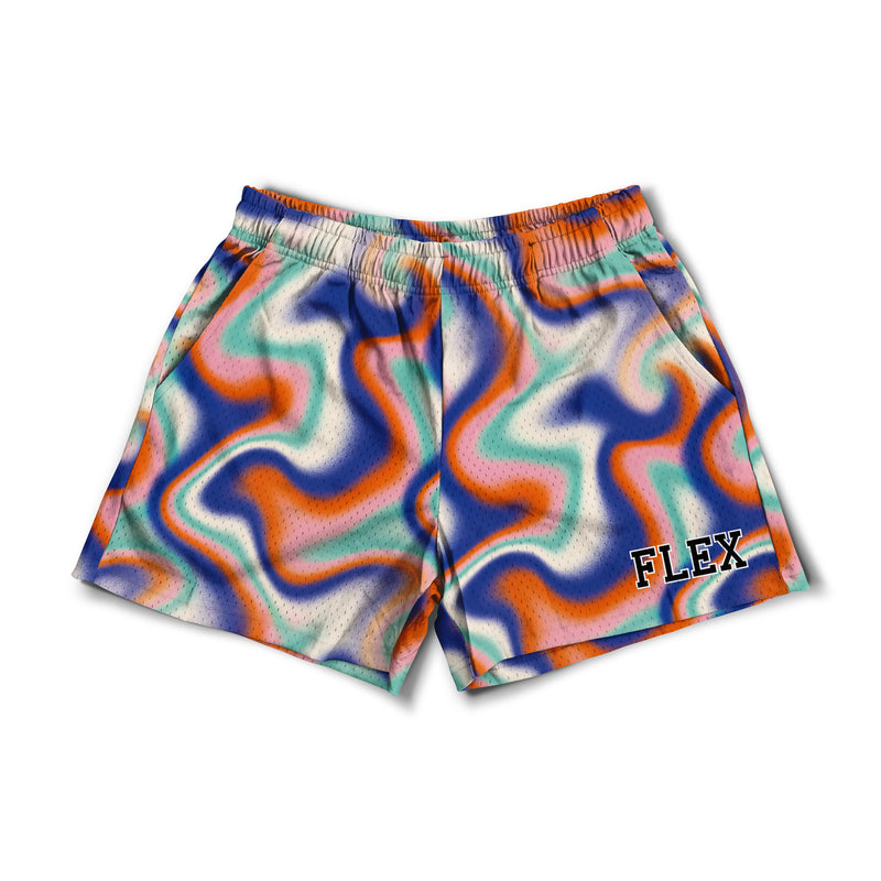 Mesh Flex Shorts 5" - Groovy Retro (Pre-order)