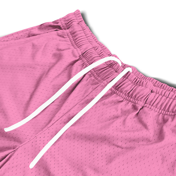 Mesh Flex Shorts 5" - Pink (Preorder)