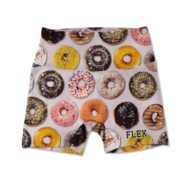 Printed Active Shorts -  Doughnuts