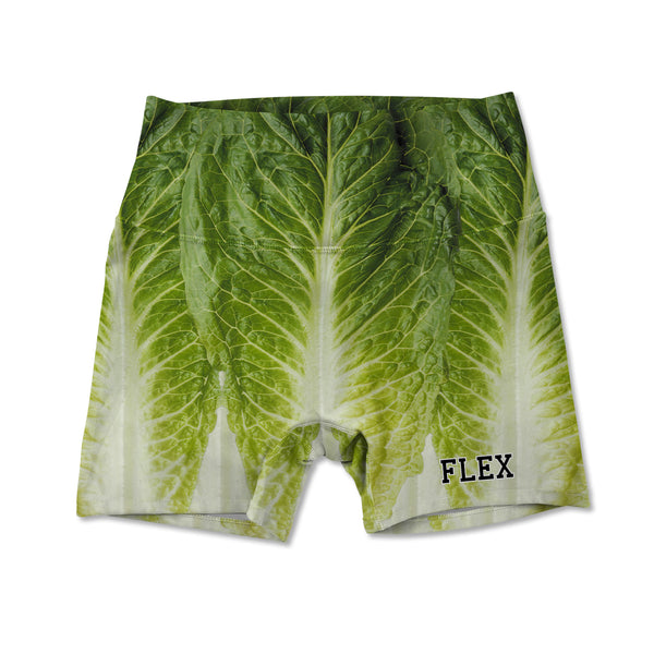 Printed Active Shorts - Lettuce