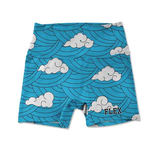 Printed Active Shorts - Water Breathing