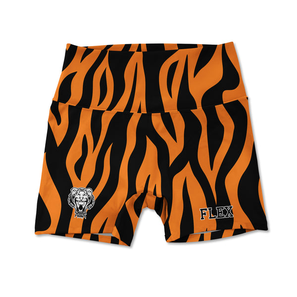 Printed Active Shorts - Tiger Print