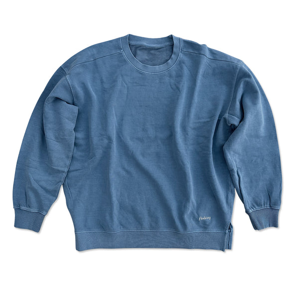 Retro Washed Terry Crewneck - Blue (50% OFF!)