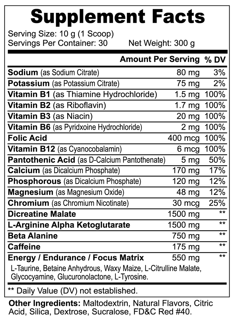 Flexliving Nitric Shock Pre-Workout Powder (Fruit Punch)