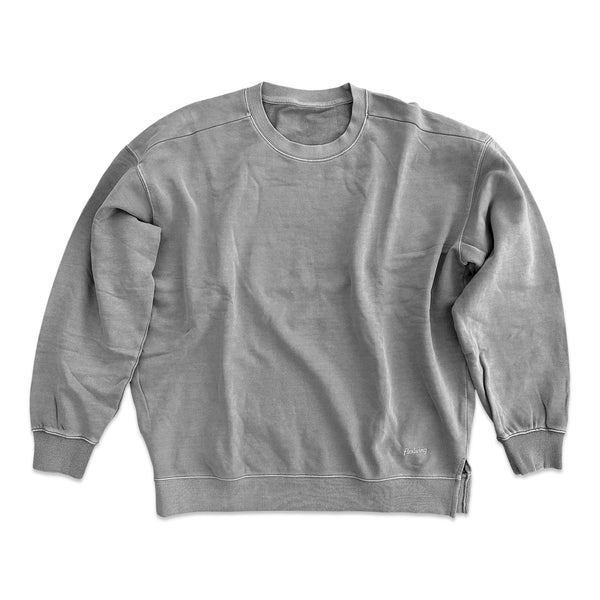 Retro Washed Terry Crewneck - Light Gray (50% OFF!)