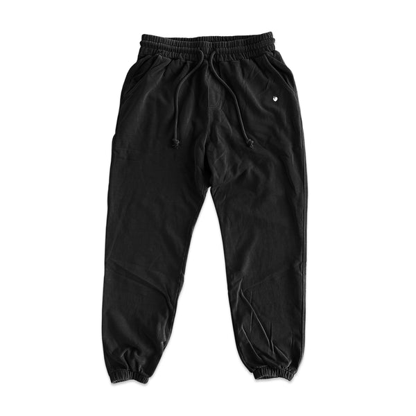 Retro Washed Terry Sweatpants - Black (50% OFF!)