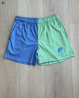 Mesh Shorts 5" Yin Yang Drip - Blue Mint Color Block (50% OFF!)