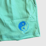 Mesh Shorts 5" Yin Yang Drip - Blue Mint Color Block (50% OFF!)