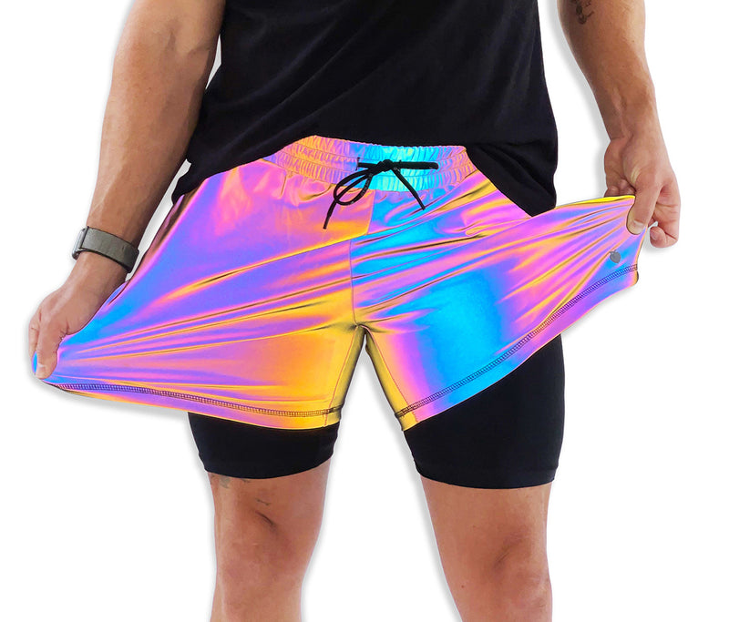 Men's Active Liner Shorts 2.0 - Rainbow Reflective V2