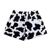 Mesh Flex Shorts 5" - Cow Print