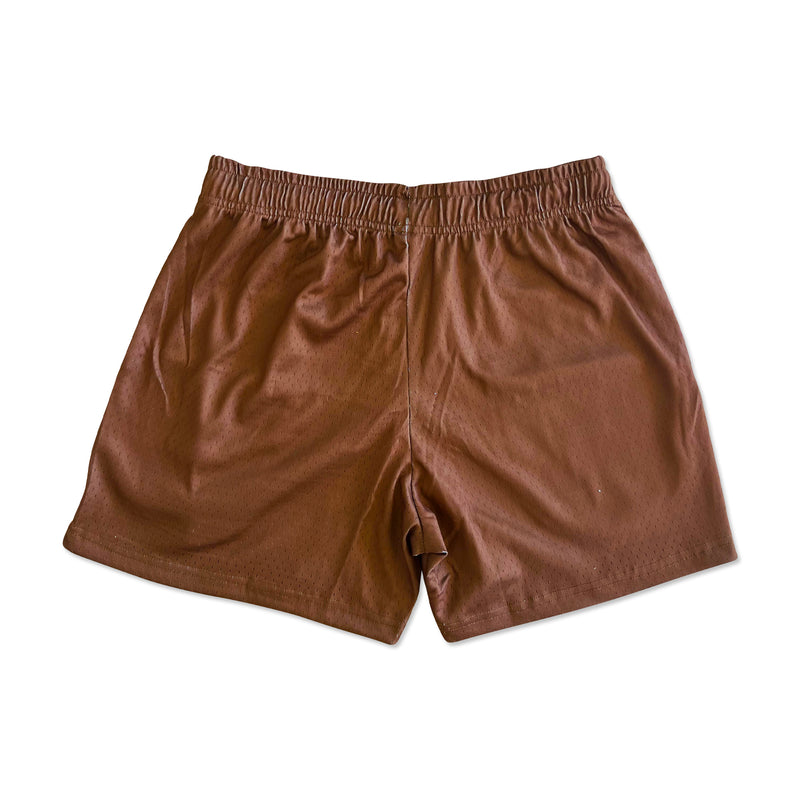 Mesh Flex Shorts 5" - Brown