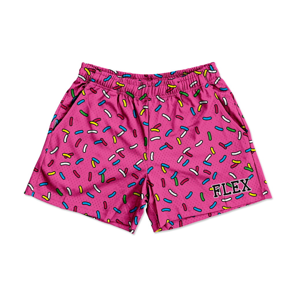 Mesh Flex Shorts 5 - Cartoon Sprinkles (Preorder) – Flexliving