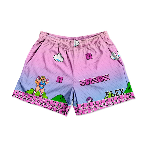 Mesh Flex Shorts 5" - Peach Power
