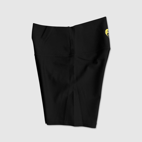 Ribbed Biker Shorts Yin Yang Drip - Black (50% OFF!)