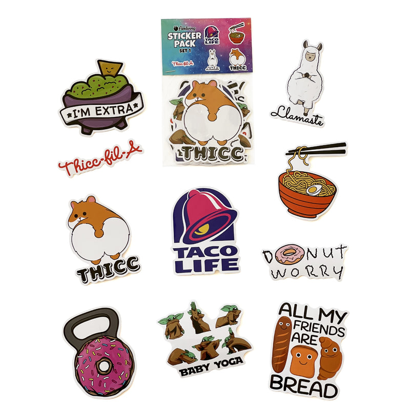 Vinyl sticker, fast and easy application, flexliving sticker, cute graphic sticker. Sticker pack. High quality stickers. 