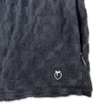 Women's Checkered Terry Shorts - Charcoal