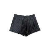Women's Checkered Terry Shorts - Charcoal