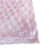 Women's Checkered Terry Shorts - Pink (50% OFF!)