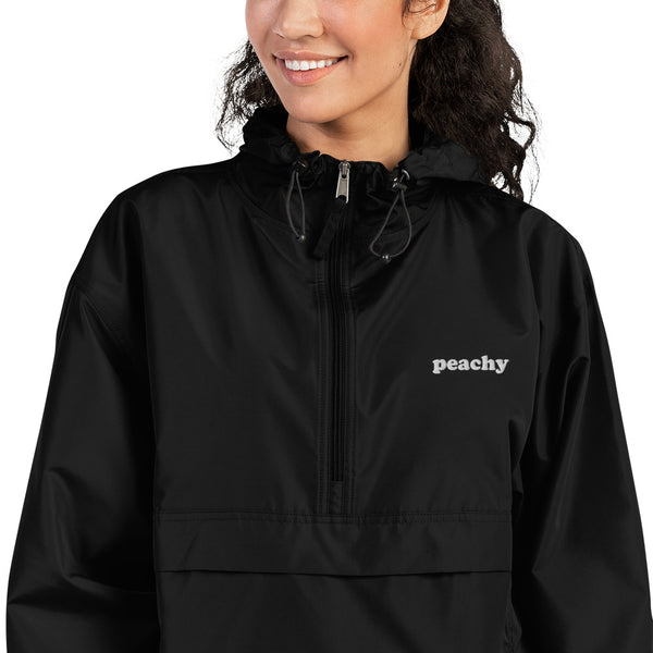 Peachy Embroidered Champion Packable Jacket
