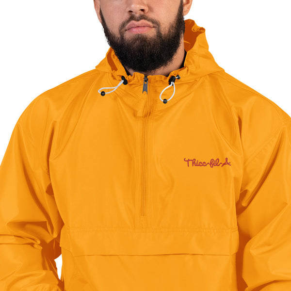 Thicc Fil A Embroidered Champion Packable Jacket