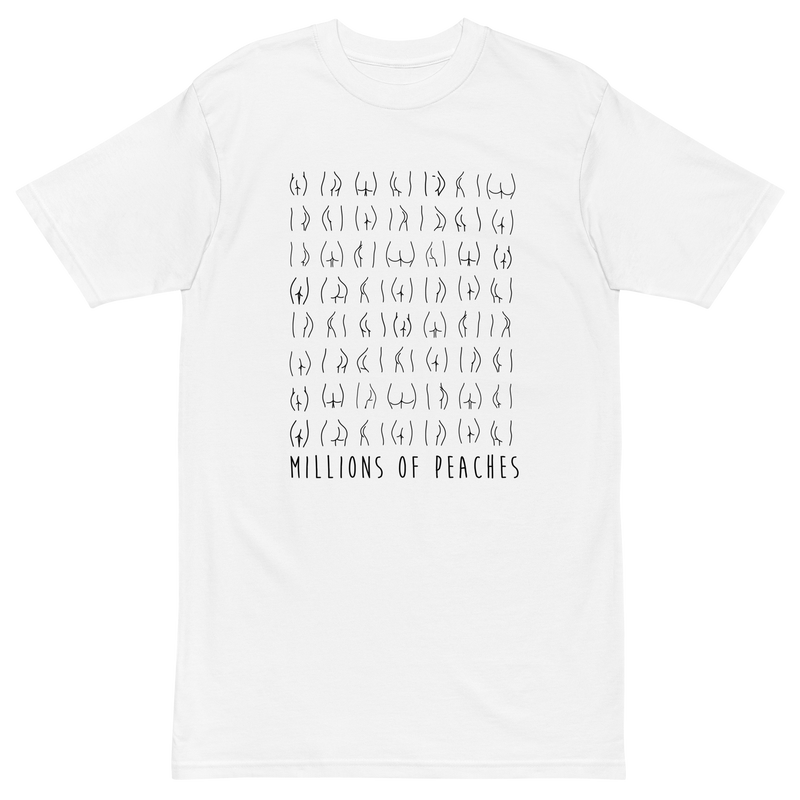 Millions Of Peaches Black & White Premium Graphic Shirt
