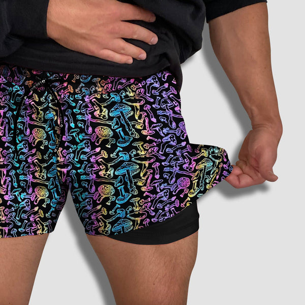 Men's Active Liner Shorts 2.0 - MUSHROOM Reflective (Preorder)